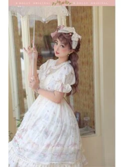 Star Moon Series OP Chiffon Elegant Classic Lolita Short Sleeve Long Dress 13 Star Moon Series OP Chiffon Elegant Classic Lolita Short Sleeve Long Dress -NAUS Lolita Shop 6 500x672 360