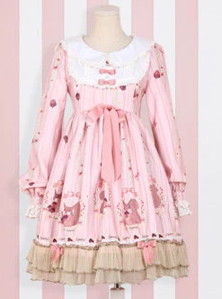 Pine Forest Monogatari Series Classic Lolita Sling Dress -NAUS Lolita Shop 6 500x672 405
