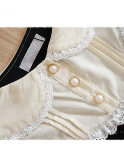 Black Corduroy Long Sleeve Classic Lolita Long Dress -NAUS Lolita Shop 6 500x672 432