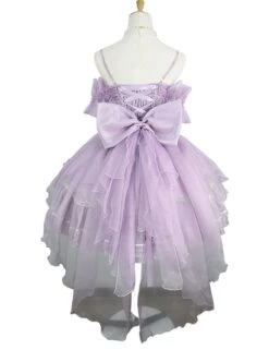 Ballet Elegant High Waist Irregular Hem Fit Flower Decorative Bownot Lace Embroidery Sweet Lolita Purple Sleeveless Dress Full Set -NAUS Lolita Shop 6 500x672 45