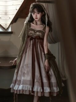 Ask Tea Series Chinese Style Embroidery Long-Sleeved Coat Detachable Brooch Classic Lolita Sleeveless Dress Set -NAUS Lolita Shop 6 500x672 461