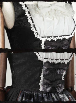 The Witch Image Series JSK Darkness Style Printing Small High Waist Side Placket Halloween Gothic Lolita Sling Dress -NAUS Lolita Shop 6 500x672 475