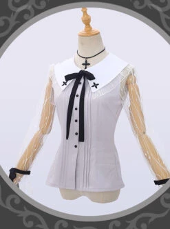 Night Lily Series Black Gothic Lolita Long Sleeve Dress -NAUS Lolita Shop 6 500x672 529