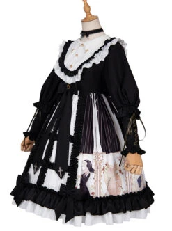Dark Gold Hymn Series OP Gothic Lolita Long Sleeve Dress -NAUS Lolita Shop 6 500x672 582