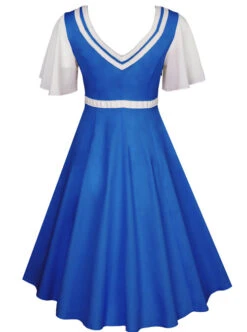 Short Sleeve Bowknot Hit Color School Lolita Dress -NAUS Lolita Shop 6 500x672 590