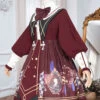 Immortal Bottle Series OP Retro School Lolita Long Sleeve Dress