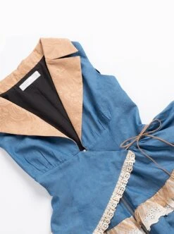 Western Rhapsody Series Jacquard V-Neck Sweet Cool Asymmetrical Fake Two-Piece Design Punk Lolita Sleeveless Dress -NAUS Lolita Shop 6 500x672 865