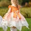 Summer Juice Pastoral Style Apron Bunny Persimmon Embroidery Sweet Lolita Ruffles Little Flying Sleeves Kid Dress