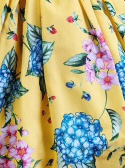 Pastoral Style Yellow Floral Foreign Style Hollow Lace Classic Lolita Kids Sleeveless Dress -NAUS Lolita Shop 6 500x672 907