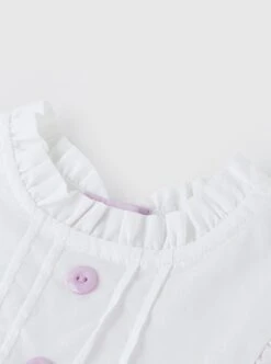 Purple Cartoon Anime Print Ruffle Lace Apron Sweet Lolita Kids Short Sleeve Dress -NAUS Lolita Shop 6 500x672 939