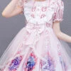 Pink Cute Printing Doll Collar Children Sweet Lolita Short Sleeve Dress
