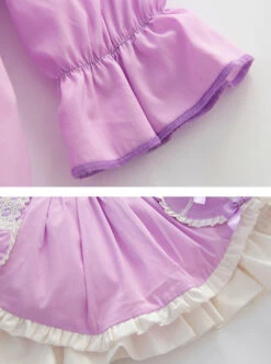 Cute Frill Collar Purple Bowknot Children Sweet Lolita Long Sleeve Dress -NAUS Lolita Shop 6 500x672 960