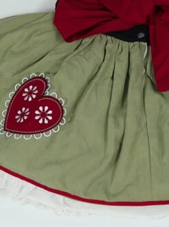 Red Heart Little Flower Embroidery Lacing Classic Lolita Kids Sleeveless Dress -NAUS Lolita Shop 6 500x672 990