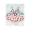 Pink Strawberry Cake Cute Rabbit Pattern Print Pleated Bow Lace Decoration Classic Lolita Kid Dress