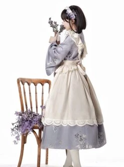 Pharmacy In The Clouds Series Chinese Style Han Elements Forest Vibes Gentle Sweet Light Purple Lolita Dress Apricot Overskirt Two Piece Set -NAUS Lolita Shop 7 500x672 111
