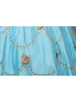 Sky Blue Long Simple Fresh Cinderella COS Drama Costume Retro Lolita Prom Dress -NAUS Lolita Shop 7 500x672 140