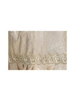 Elegant Champagne Puff Mid-length Sleeve Golden Vertical Stripes Decoration Royal Court Style Lolita Prom Dress -NAUS Lolita Shop 7 500x672 156