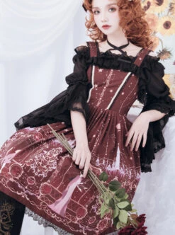 Astrology College Series PrintingJSK Classic Lolita Sling Dress -NAUS Lolita Shop 7 500x672 199
