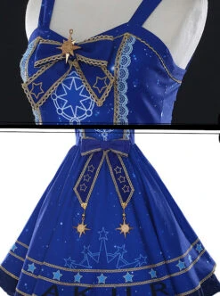 *Star Dream Magic Array* Series JSK Classic Lolita Blue Sling Dress -NAUS Lolita Shop 7 500x672 205