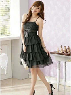 Chiffon Bowknot Elegant Classic Lolita Sling Dress -NAUS Lolita Shop 7 500x672 217