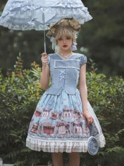 Box Theater Series OP Printing Embroidery Normal Waist Doll Collar Classic Lolita Dress -NAUS Lolita Shop 7 500x672 221