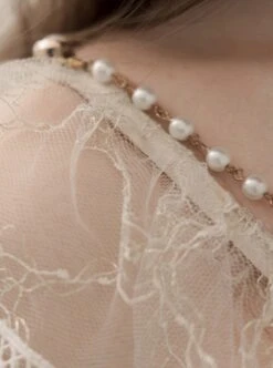 Moon Cage Yarn Series JSK Chest Pearl Pendant Layered Lace Big Hem Matching Hair Crown Necklace Gorgeous Court Classic Lolita Sling Dress -NAUS Lolita Shop 7 500x672 242