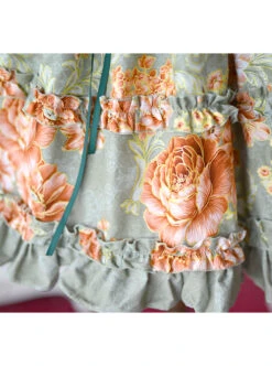 Retro Pure Cotton Green Ruffles Classic Lolita Sleeveless Dress -NAUS Lolita Shop 7 500x672 243