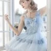 Solid Color Lace Bowknot Decorate Classic Lolita Summer Sleeveless Dress