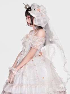 Bucharest Series JSK Rhinestones Lace Butterfly Decoration Classic Lolita Flowers Printing Dress Set -NAUS Lolita Shop 7 500x672 253