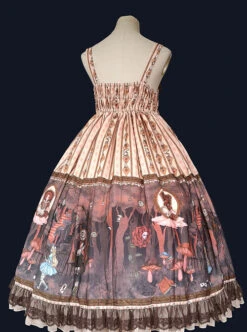 Alice Dark Forest Series JSK High Waist Classic Lolita Sling Long Dress -NAUS Lolita Shop 7 500x672 28