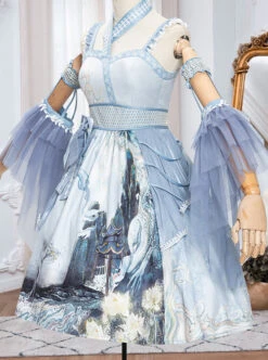 Romantic Dream In Garden Series JSK II Classic Lolita Retro Chinese Style Printing Dress -NAUS Lolita Shop 7 500x672 314