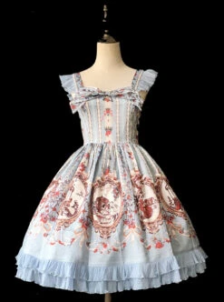 Cinderella Series Printing Classic Lolita Sling Dress -NAUS Lolita Shop 7 500x672 335