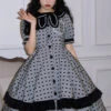 Black Film Series OP Retro Modern Girl Classic Lolita Short Sleeve Dress