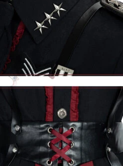 Sanctioner Series OP Dark Retro Military Style Gothic Lolita Long Sleeve Dress -NAUS Lolita Shop 7 500x672 374