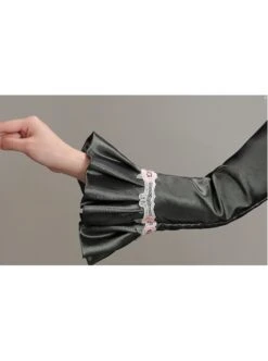 Dark Grey Shawl Collar Long Sleeve Lace Birthday Party Retro Court Lolita Prom Dress -NAUS Lolita Shop 7 500x672 41