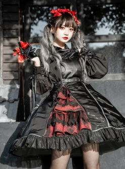 Dimly Light Series JSK Rock Cyberpunk Gothic Lolita Sling Dress -NAUS Lolita Shop 7 500x672 443