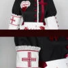 Scarlet Cross Series OP Short Style Blood Printing Halloween Nurse Gothic Lolita Long Sleeve Dress