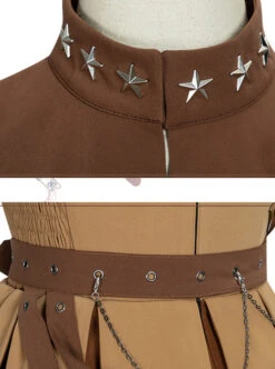 Dawn Series JSK Retro Military Style Punk Lolita Sling Dress And Cape -NAUS Lolita Shop 7 500x672 672