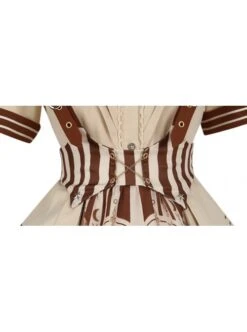 Libra Series OP British Style Solid Color Libra Graphic Printing Irregular Hem Design Classic Lolita Short Sleeve Dress Set -NAUS Lolita Shop 7 500x672 680