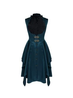 Punk Lolita Elegant Solid Color Irregular Hem Metal Buckle Decoration Outer Sleeveless Vest Dress -NAUS Lolita Shop 7 500x672 682