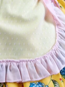 Pastoral Style Yellow Floral Foreign Style Hollow Lace Classic Lolita Kids Sleeveless Dress -NAUS Lolita Shop 7 500x672 722