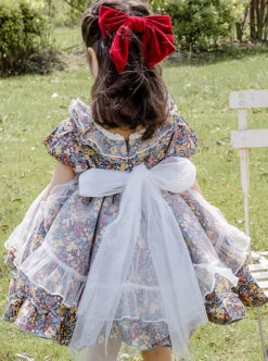 Cute Small Floral Printing Ruffle Kids Sweet Lolita Short Sleeve Dress -NAUS Lolita Shop 7 500x672 769