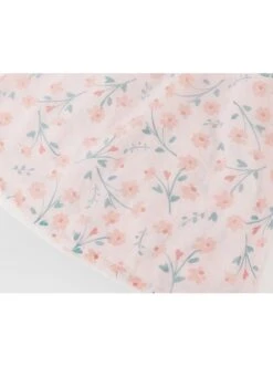 Improved Cheongsam Pink Floral Flower Print Decoration Chinese Style Buckle Design Classic Lolita Mesh Kid Dress -NAUS Lolita Shop 7 500x672 788