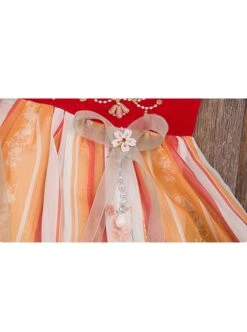 Chinese Style Ancient Costume Breathable Chiffon Delicate Embroidery Bow Pendant Decoration Chest-Length Dress -NAUS Lolita Shop 7 500x672 810