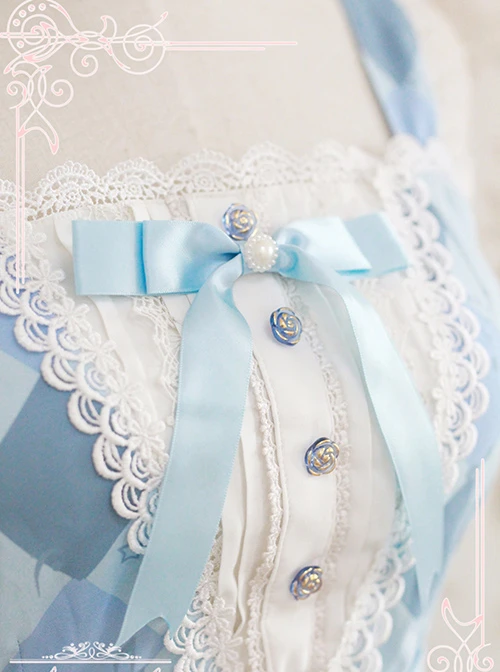 Blue Light Sweet Series Lovely Print Dress 4 Blue Light Sweet Series Lovely Print Dress - Image 4