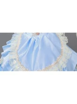 Light Blue Long Simple Elegant Lace Cuffs Cinderella COS Drama Costume Retro Lolita Prom Dress -NAUS Lolita Shop 8 500x672 103