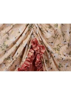 Light Brown Long Sleeve Dress Delicate Cuff Lace With Drawstring At The Back Dignified Elegant Birthday Party Prom Lolita Dress -NAUS Lolita Shop 8 500x672 115