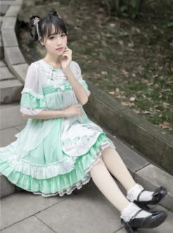 Camellia Series Chinese Style Embroidery High Waist Lolita Dress -NAUS Lolita Shop 8 500x672 125