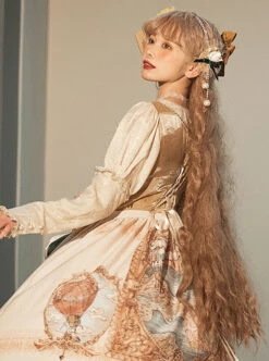Flee Tulips Series OP Elegant Classic Lolita Long Sleeve Dress -NAUS Lolita Shop 8 500x672 155