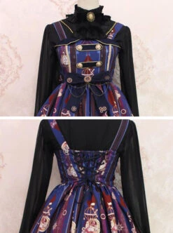 Steam Bear Series JSK Gear Bowknot Classic Lolita Sling Dress -NAUS Lolita Shop 8 500x672 166